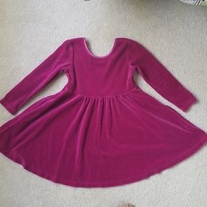 Velour play dress with pockets